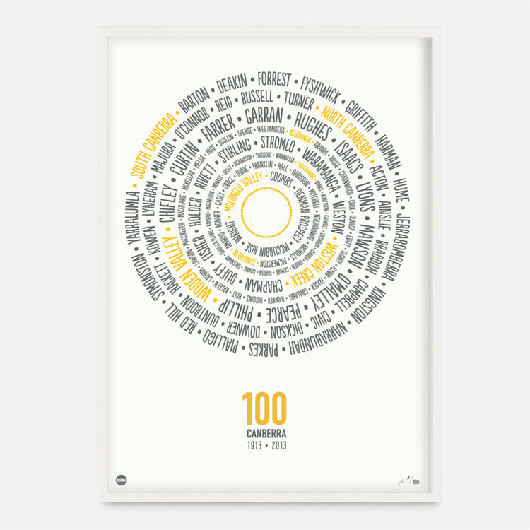 Canberra 100 Districts Print