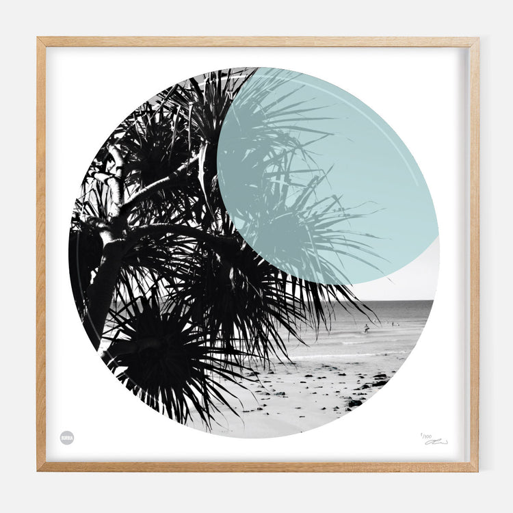 Crescent Coast Circle Print