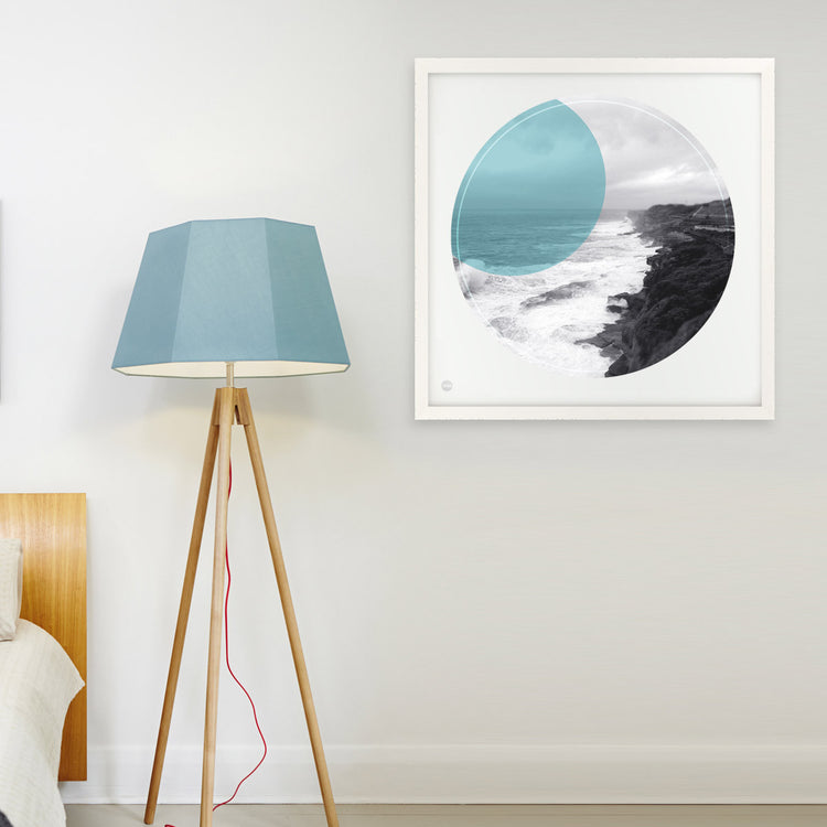 Clovelly Coastal Walk Circle Print