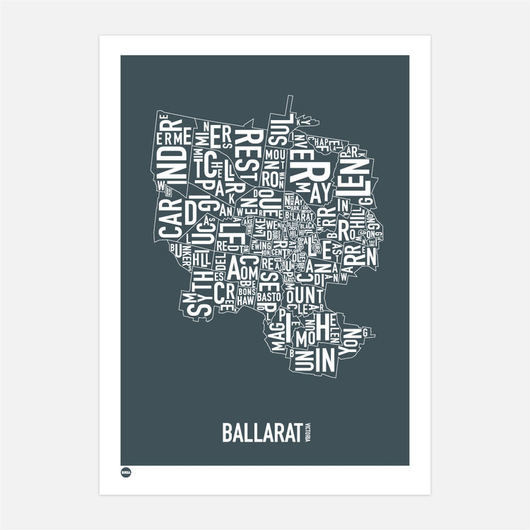 Burbia Ballarat Type Print
