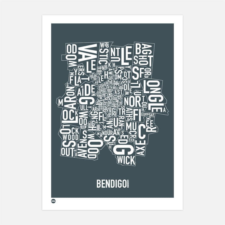 Burbia Bendigo Type Print