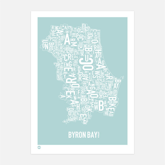 Burbia Byron Bay Type Print