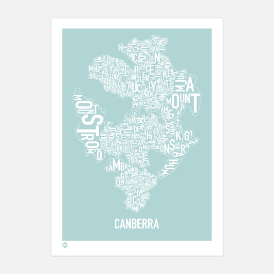 Burbia Canberra Type Print