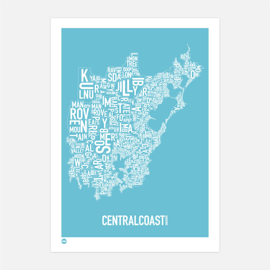 Central Coast Type Map