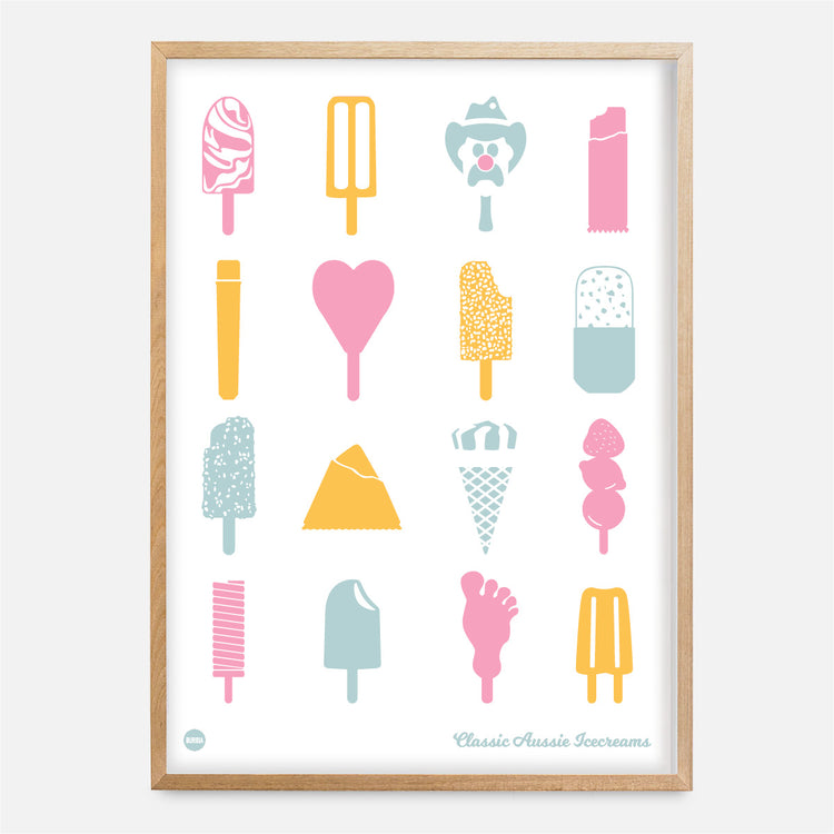 Classic Aussie Icecreams Print