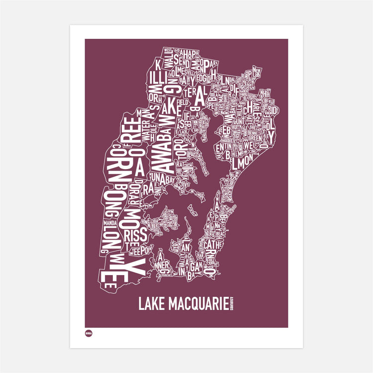 Lake Macquarie in Maroon
