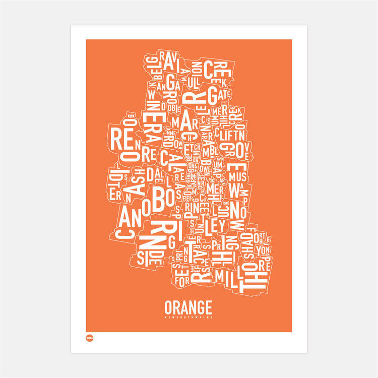 Orange Type Map