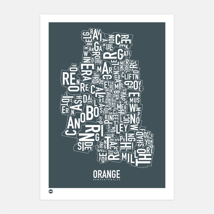 Orange Type Map