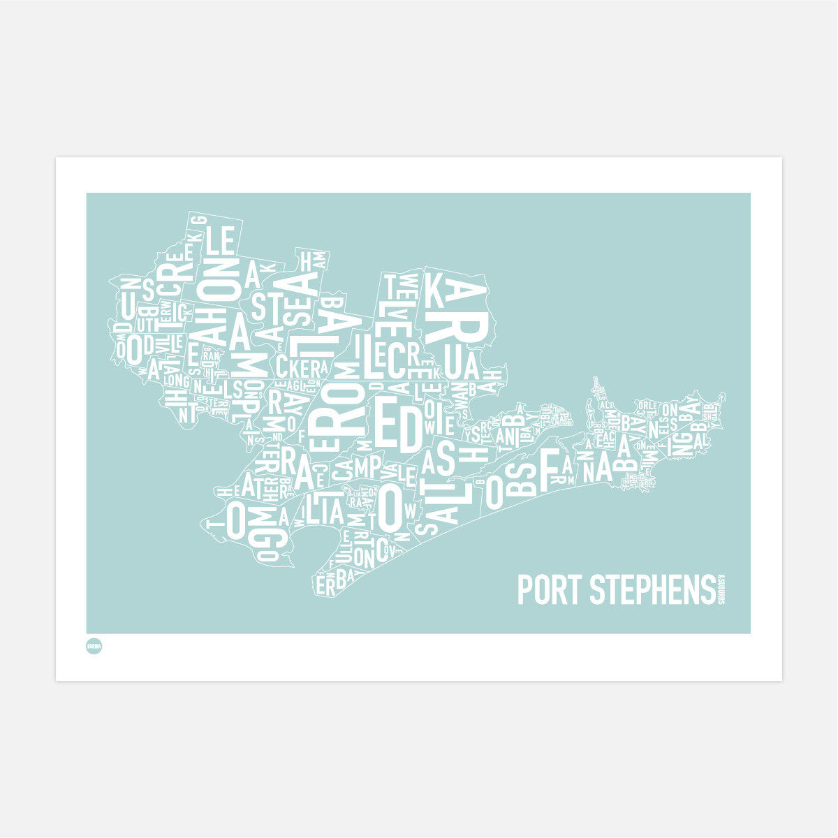 Burbia Port Stephens Type Print