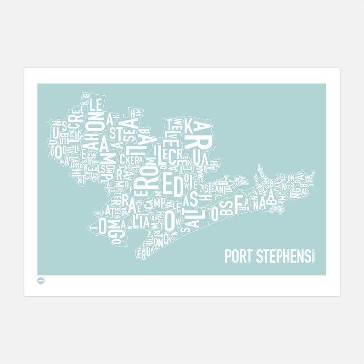 Burbia Port Stephens Type Print