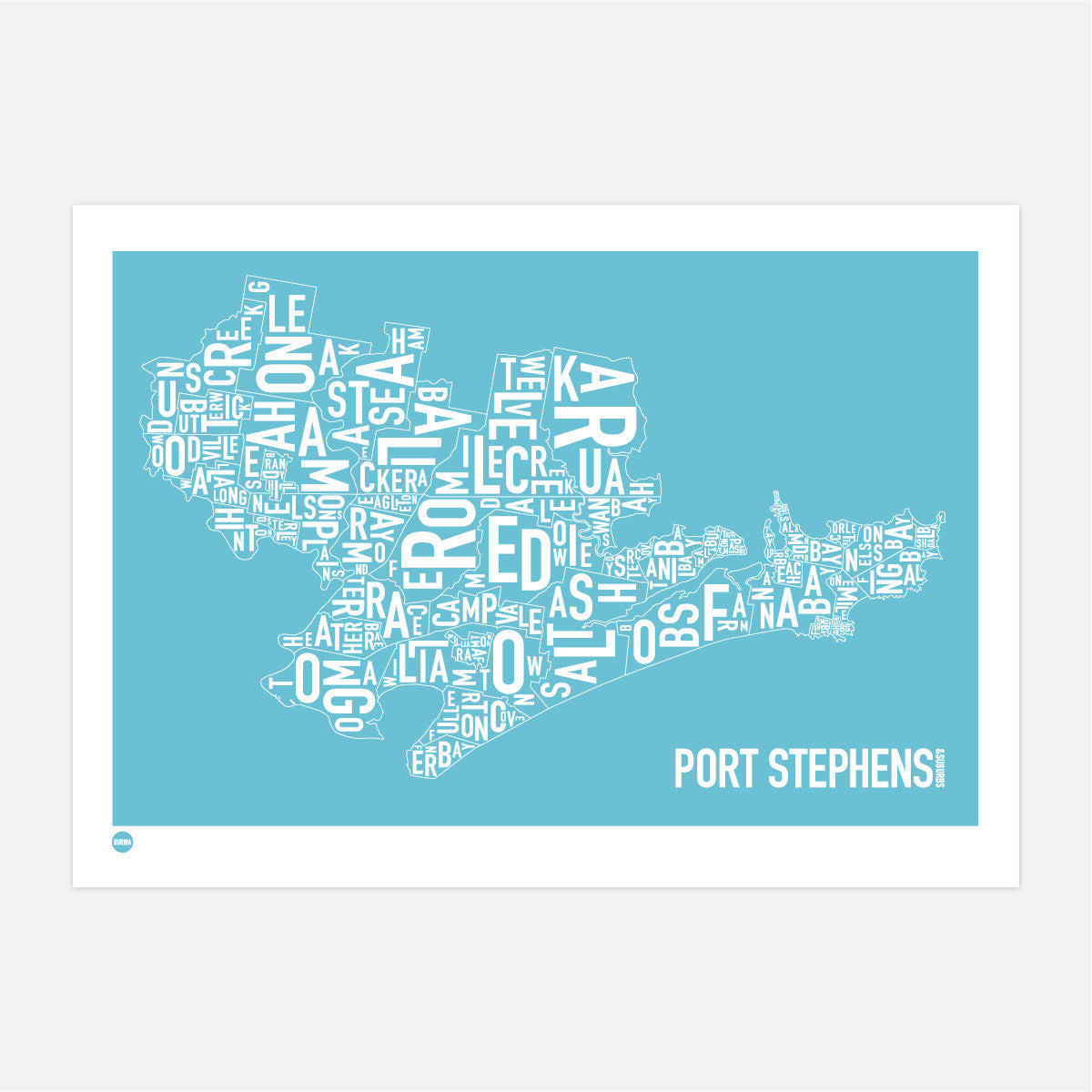 Burbia Port Stephens Type Print