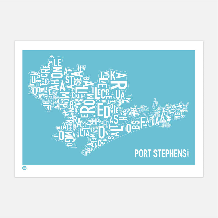 Burbia Port Stephens Type Print