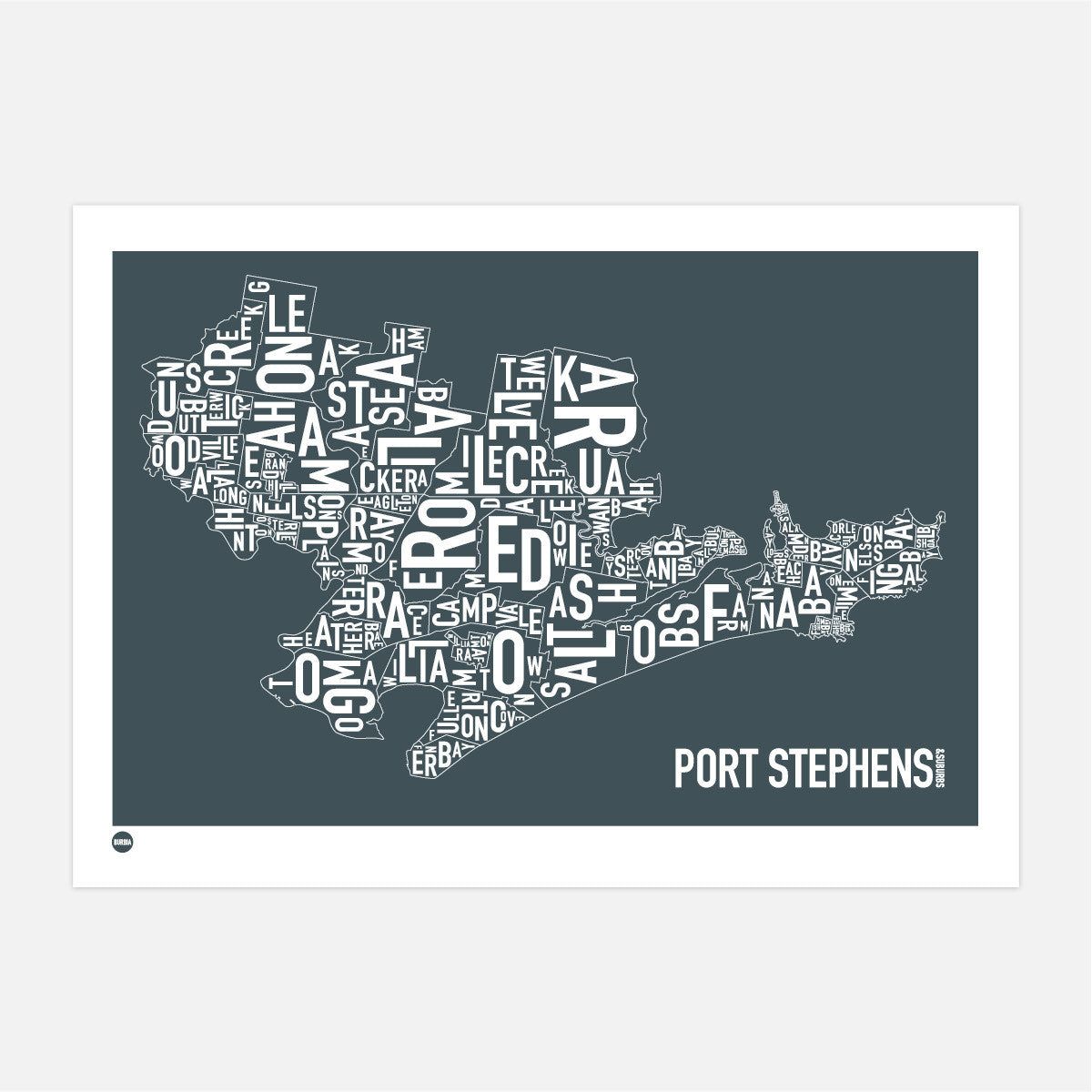 Burbia Port Stephens Type Print