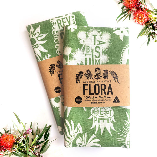 Australian Native Flora Tea Towel