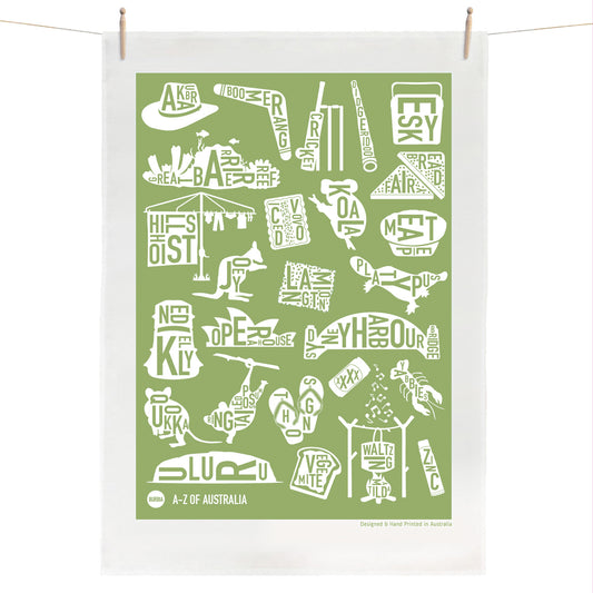 A-Z of Australia Tea Towel