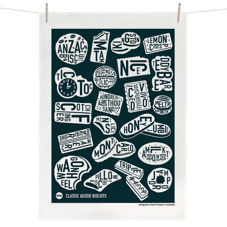 Classic Aussie Biscuits Tea Towel