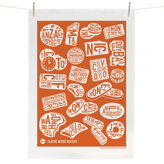 Classic Aussie Biscuits Tea Towel