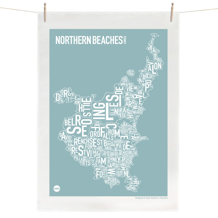 Sydney Northern Beaches Tea Towel