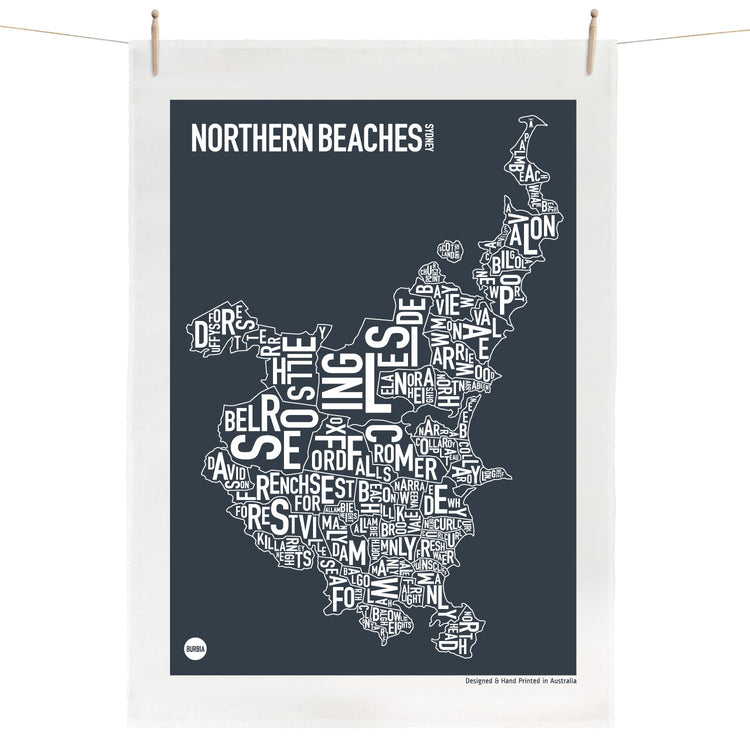 Sydney Northern Beaches Tea Towel
