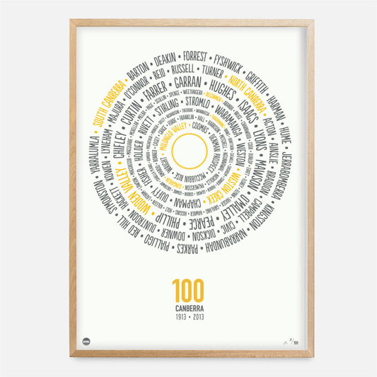 Canberra 100 Districts Print