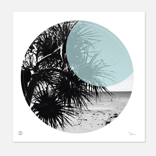 Crescent Coast Circle Print