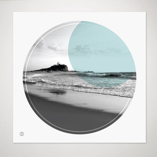 Nobbys Beach Circle Print