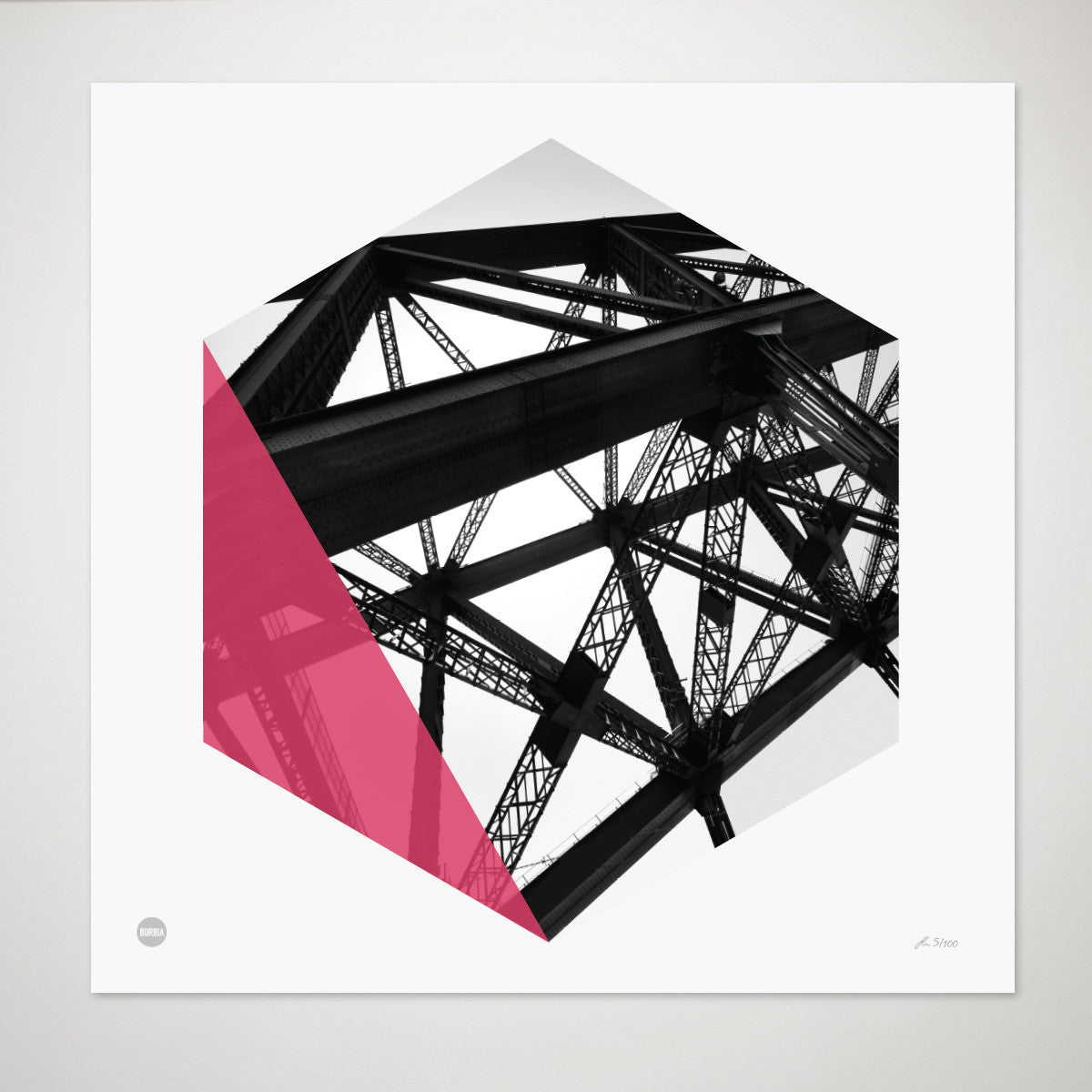 Burbia Harbour Bridge Limited Edition Skyline Print