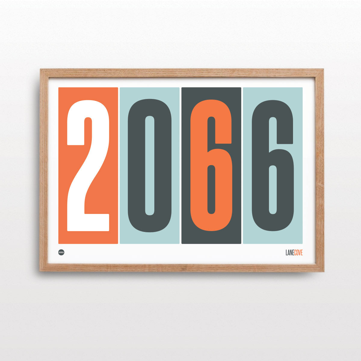 Burbia Orange Postcode Print