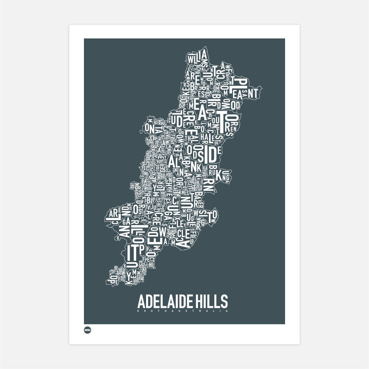 Burbia Adelaide Hills Type Map