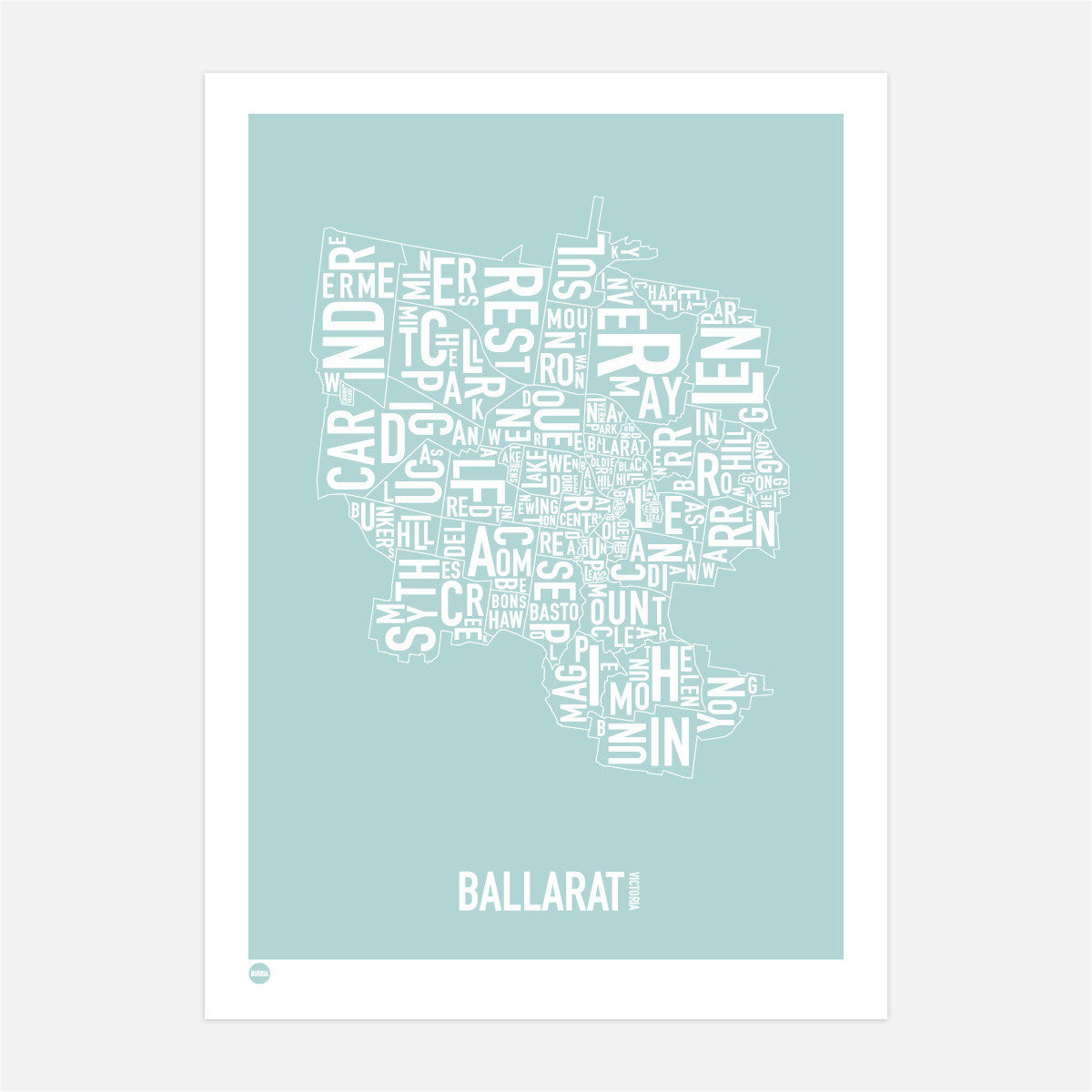 Burbia Ballarat Type Print