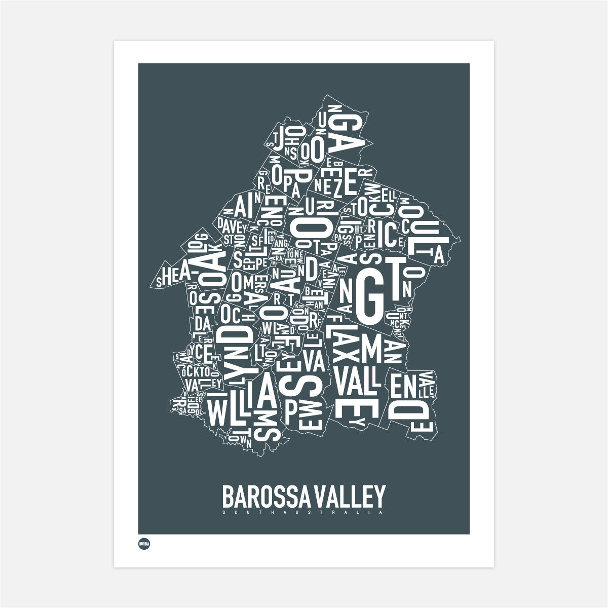 Burbia Barossa Valley Type Map