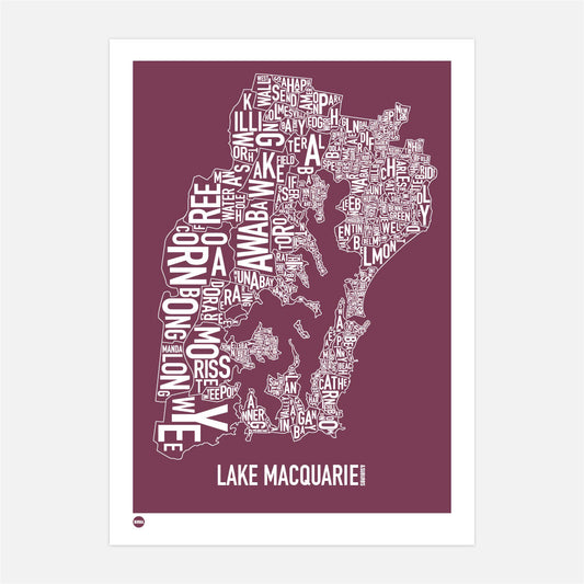 Lake Macquarie in Maroon