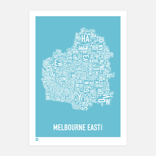 Melbourne East in Ocean Blue