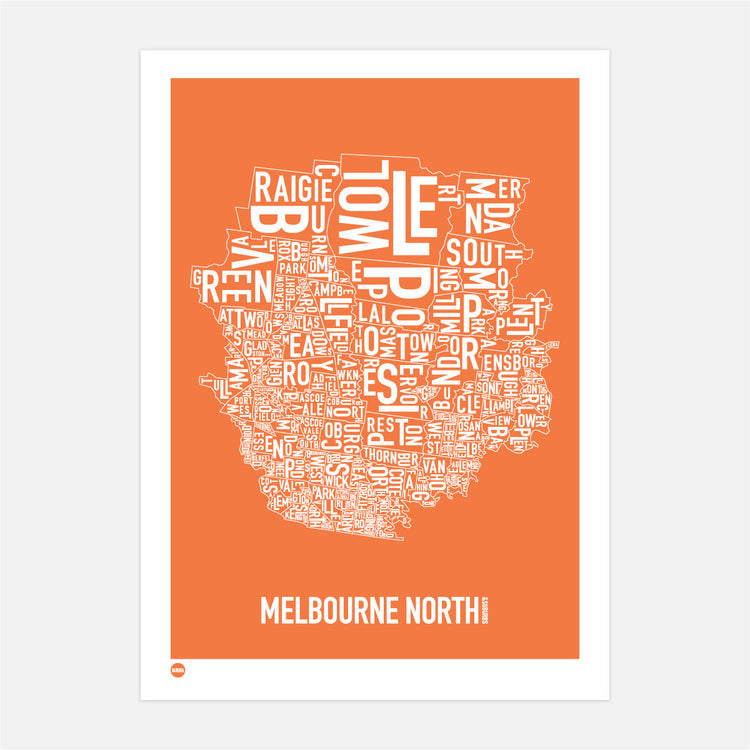 Burbia Melbourne North Type Map