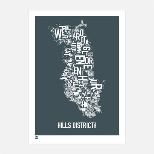 Burbia Hills District Type Print
