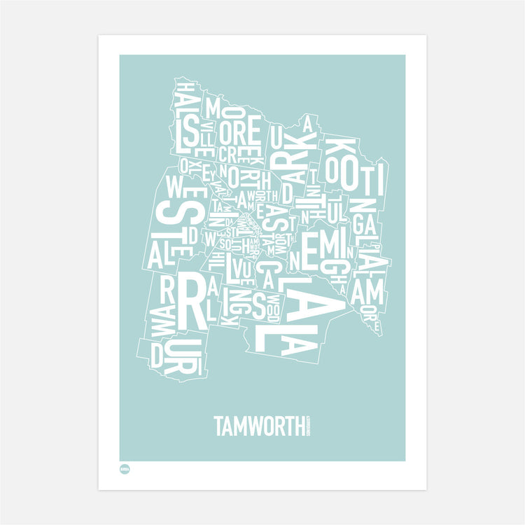 Burbia Tamworth Type Print