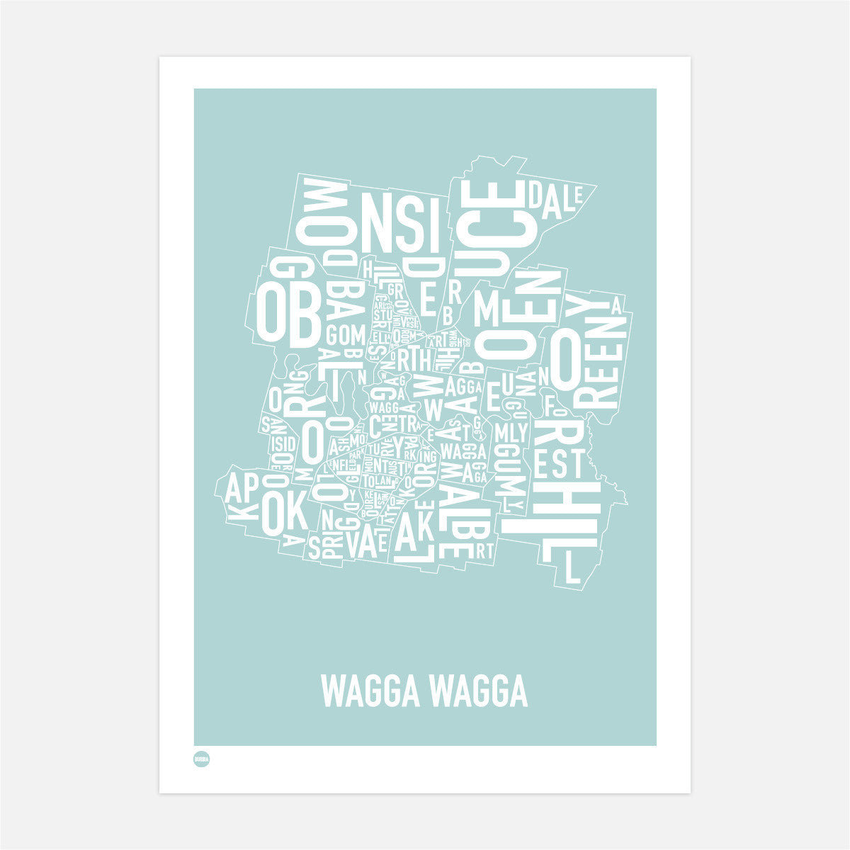 Burbia Wagga Wagga Type Print