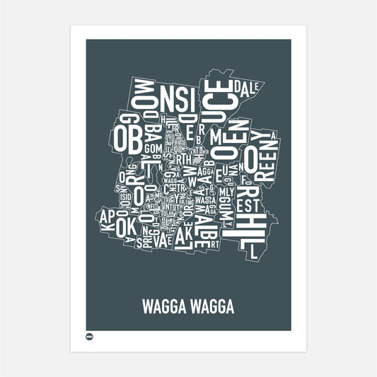 Burbia Wagga Wagga Type Print