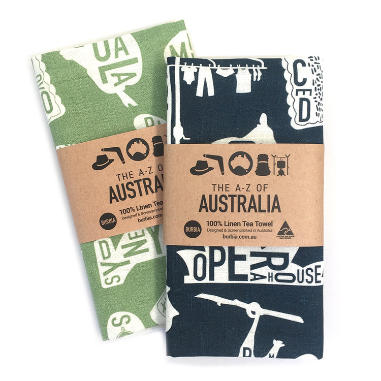 A-Z of Australia Tea Towel