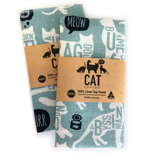 Cat Lovers Tea Towel