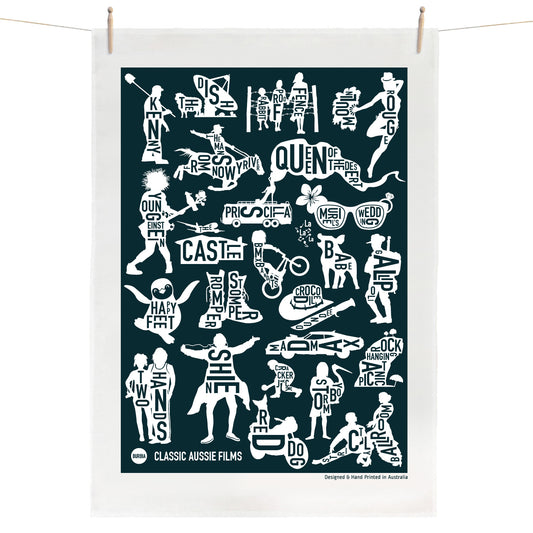 Classic Aussie Films Tea Towel