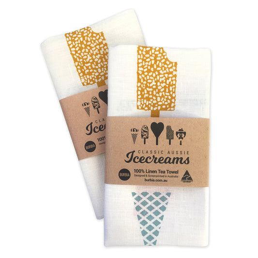 Classic Aussie Icecreams Tea Towel