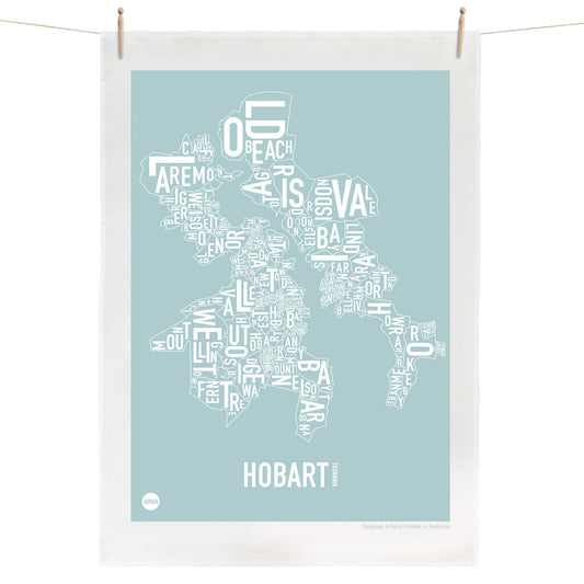 Burbia Hobart Type Print Tea Towel