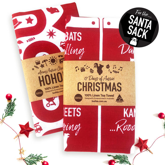 Aussie Christmas Tea Towel Gift Set